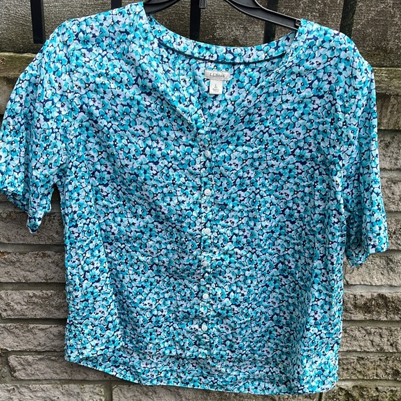 L.L.Bean Cotton Floral Top - Picture 8 of 9